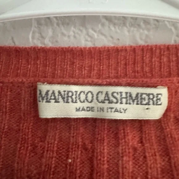 Manrico Cashmere Cable Knit Cardigan 46 - Picture 3 of 6